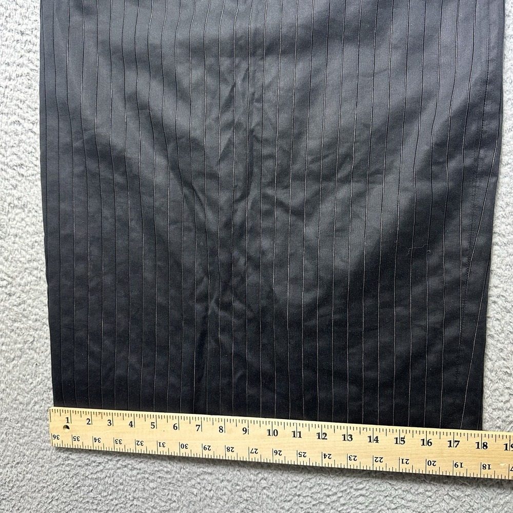 Armani Collezioni Skirt Womens 8 Black Stripes Straight Professional Academia - Picture 4 of 9
